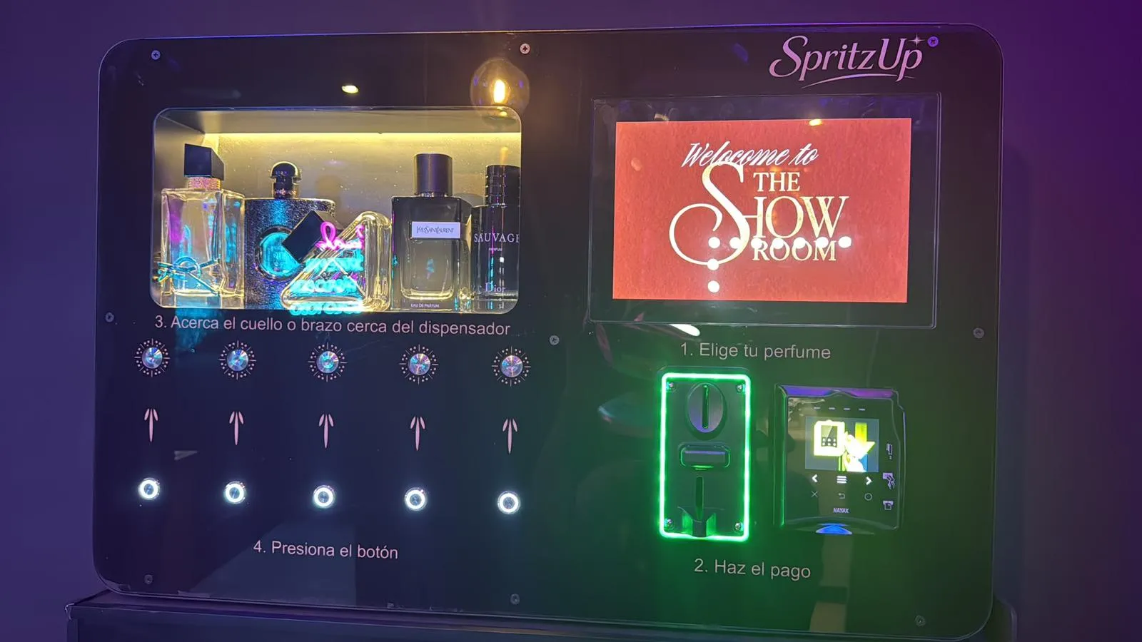Máquina SpritzUp en The Show Room, Málaga